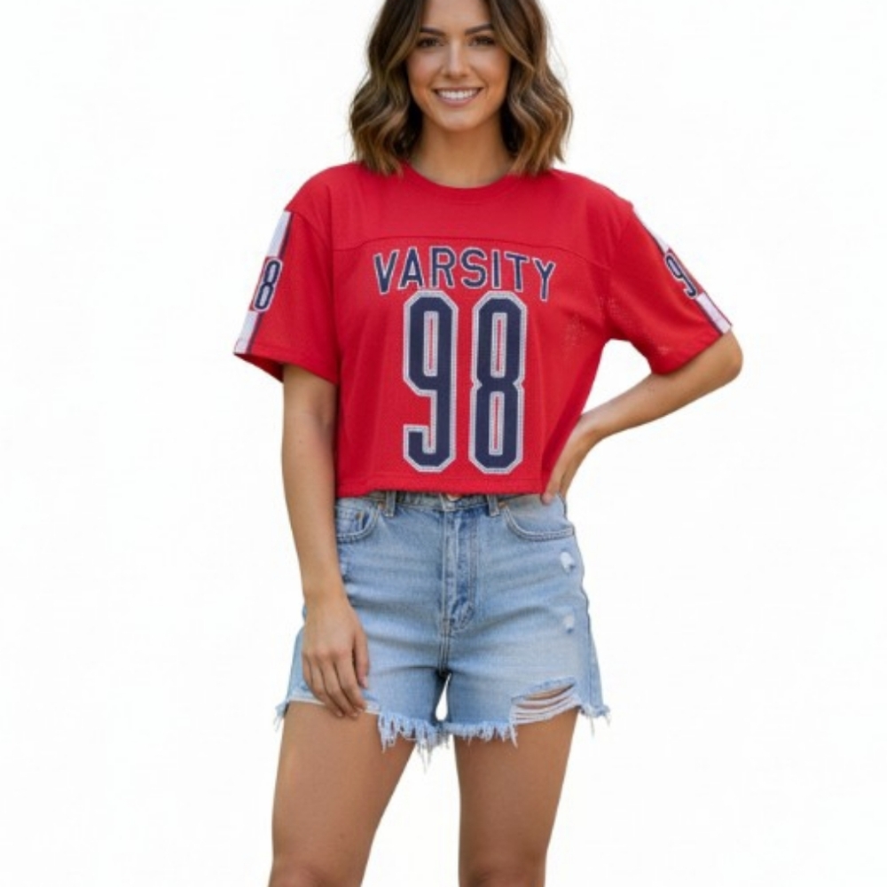 Red Varsity 98 Women's Mesh Jersey
